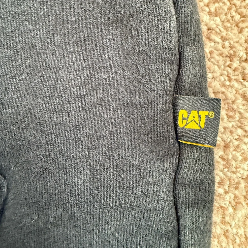 Black CAT Logo Hoodie – Men’s Medium / Unisex Workwear Pullover